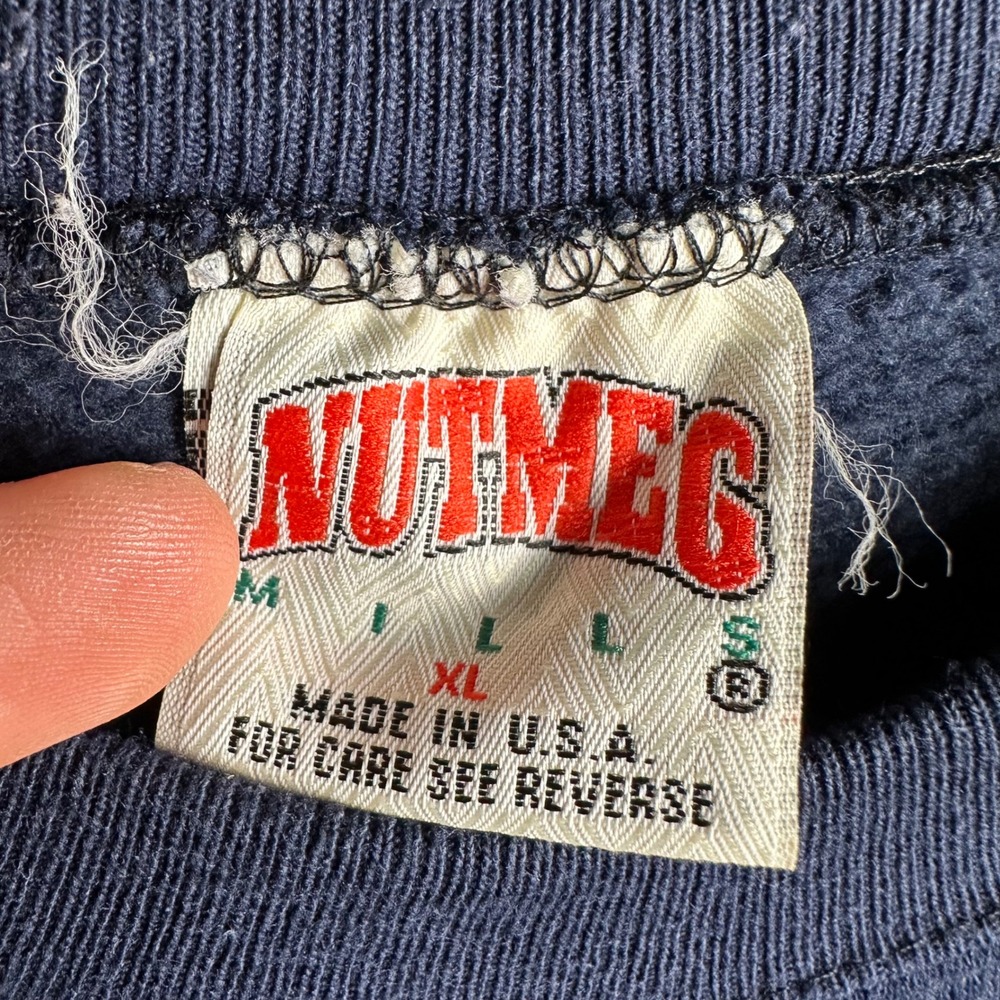 Nutmeg Mills Golf Vintage Embroidered Crewneck Sweatshirt Navy Blue Adult XL - Picture 4 of 5